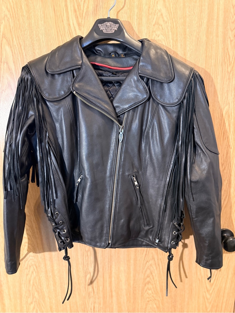 Vintage Harley Davidson Border Hawk FLSTS Fringe Leather Jacket Men’s M